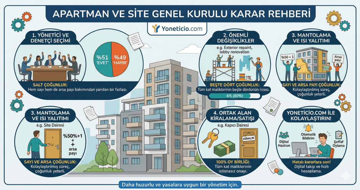 Apartman Genel Kurulu Rehberi: Hangi Karar Kaç Oy İle Alınır?