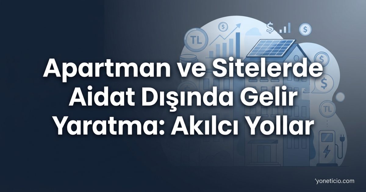 Apartman ve Sitelerde Aidat Dışında Gelir Yaratma: Akılcı Yollar