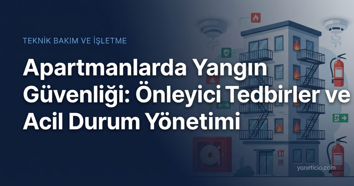Apartmanlarda Yangın Güvenliği: Önleyici Tedbirler ve Acil Durum Yönetimi
